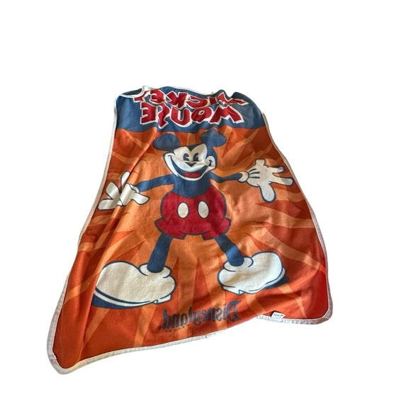 Disney Parks Orange and White Blanket - Picture 2 of 3